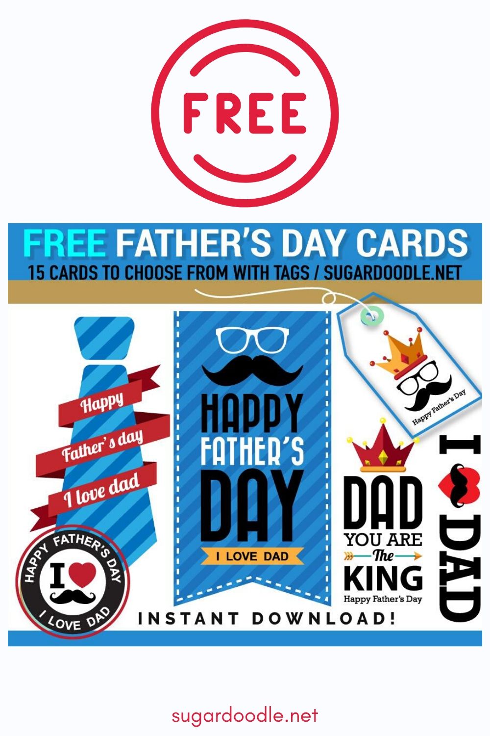 We have LOTS of FREE Father's Day cards and gift tags to choose from. Just download and print. #fathersday #fathers #cards #dad